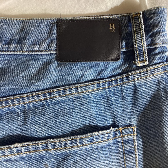 R13 Cross Over Denim Blue Women's Shorts SZ 27 - Picture 7 of 9